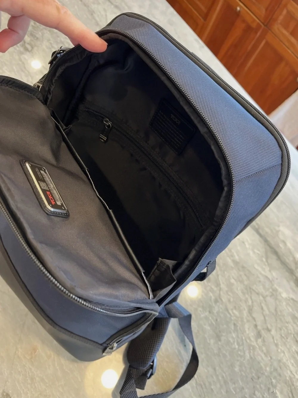 Tumi Navy Ballistic Nylon Laptop Backpack